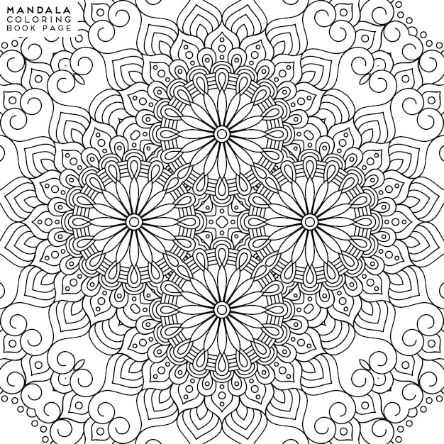 Ilustração detalhada mandala decorativa