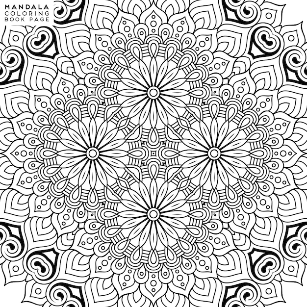 Ilustração detalhada mandala decorativa