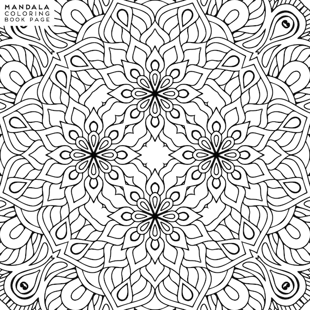 Ilustração detalhada mandala decorativa