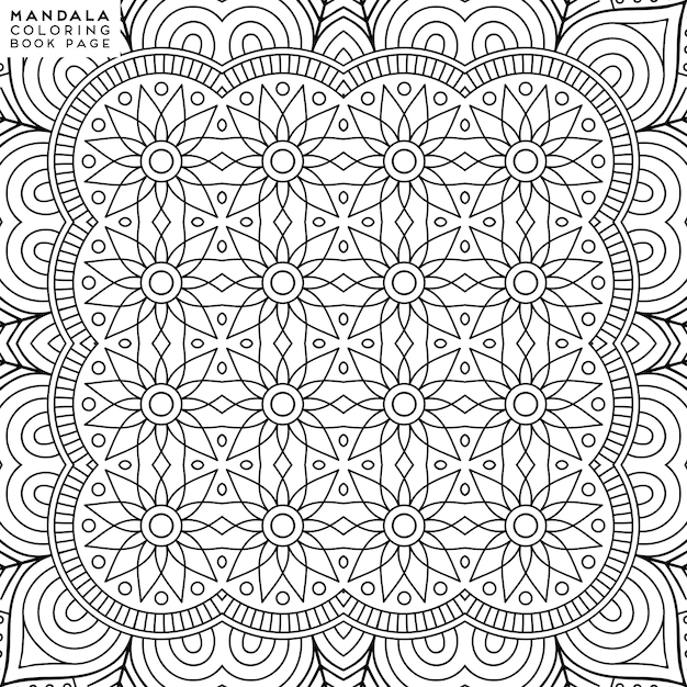 Ilustração detalhada mandala decorativa