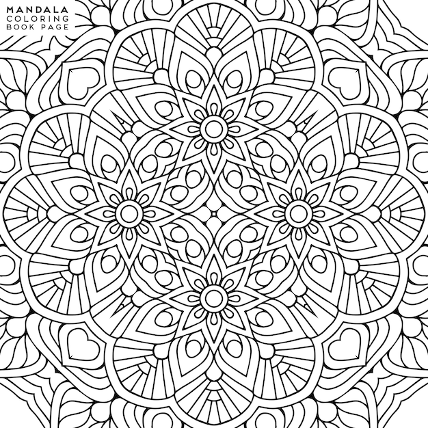 Ilustração detalhada mandala decorativa