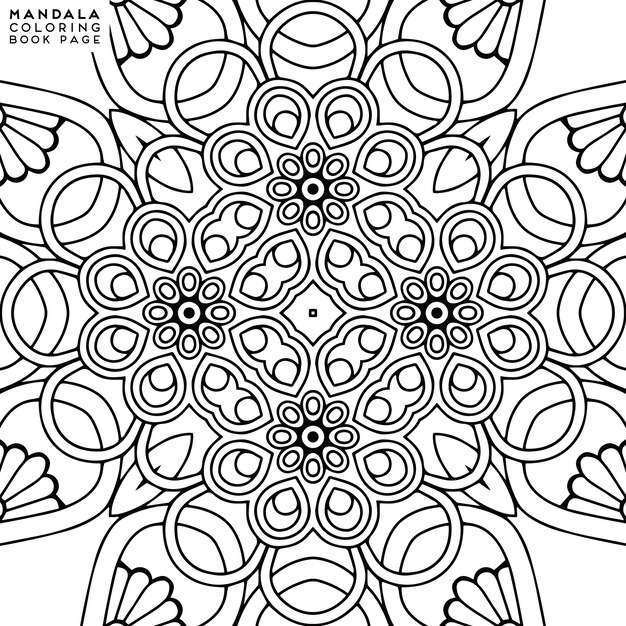 Ilustração detalhada mandala decorativa