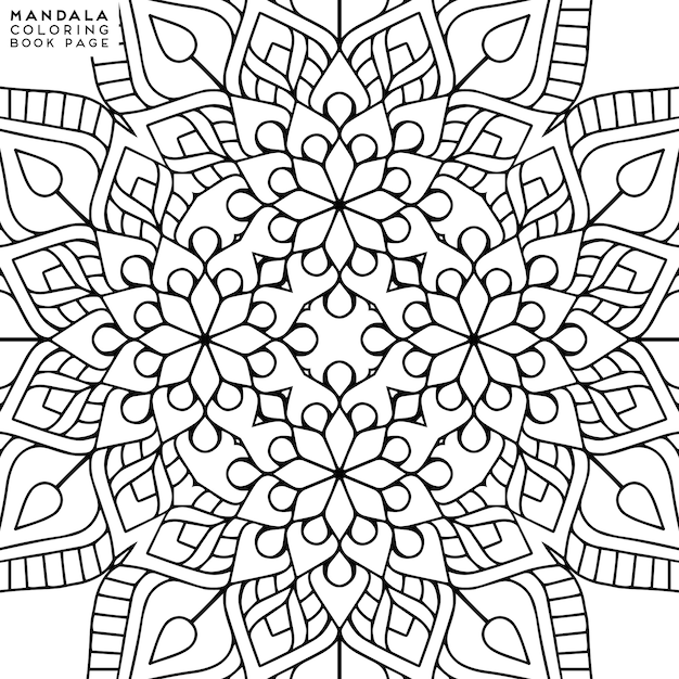 Ilustração detalhada mandala decorativa