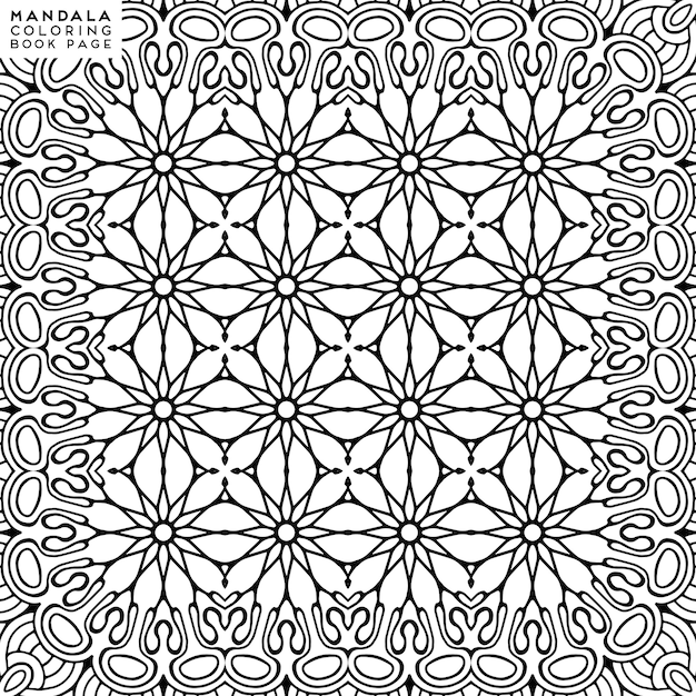 Ilustração detalhada mandala decorativa