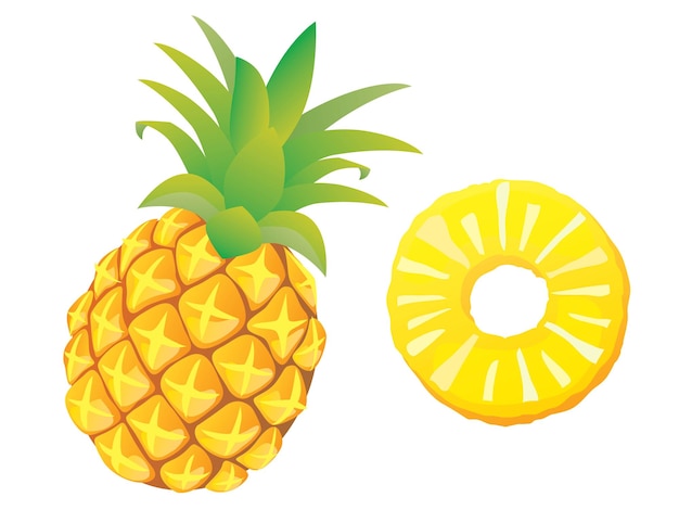 Ilustração do abacaxi amarelo