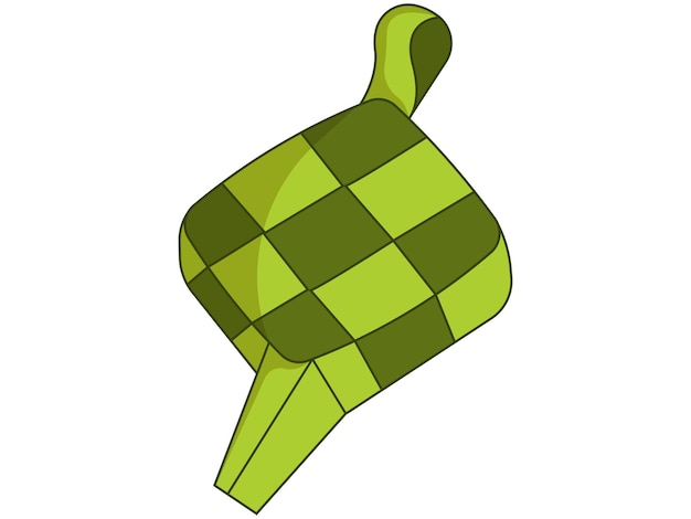 Ilustração do alimento tradicional de Ketupat do Ramadão