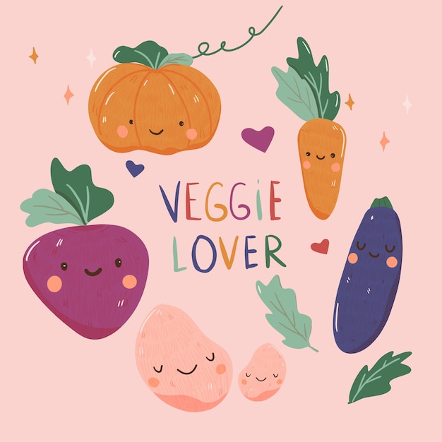 Ilustração do amante de vegetais