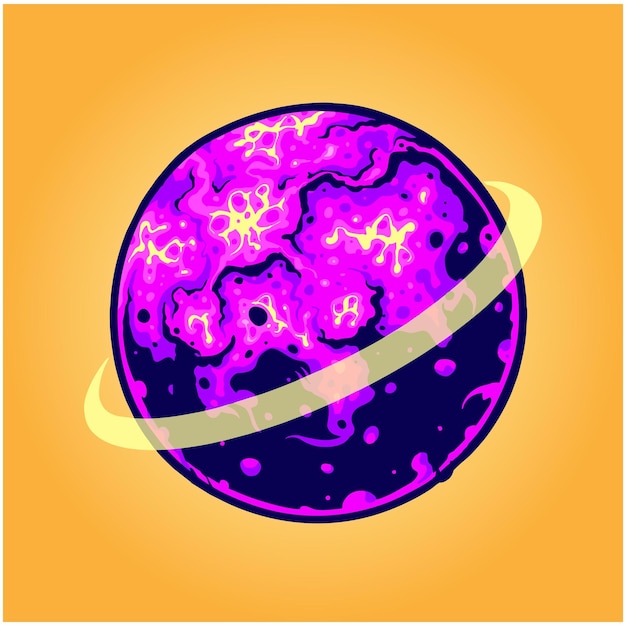 Ilustração do anel do espaço planetário de Saturno