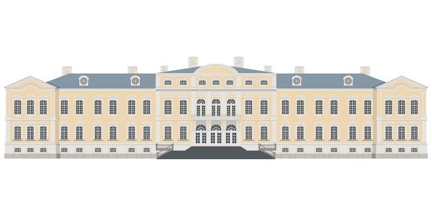 Vetor ilustração do apartamento do palácio rundale, na letónia