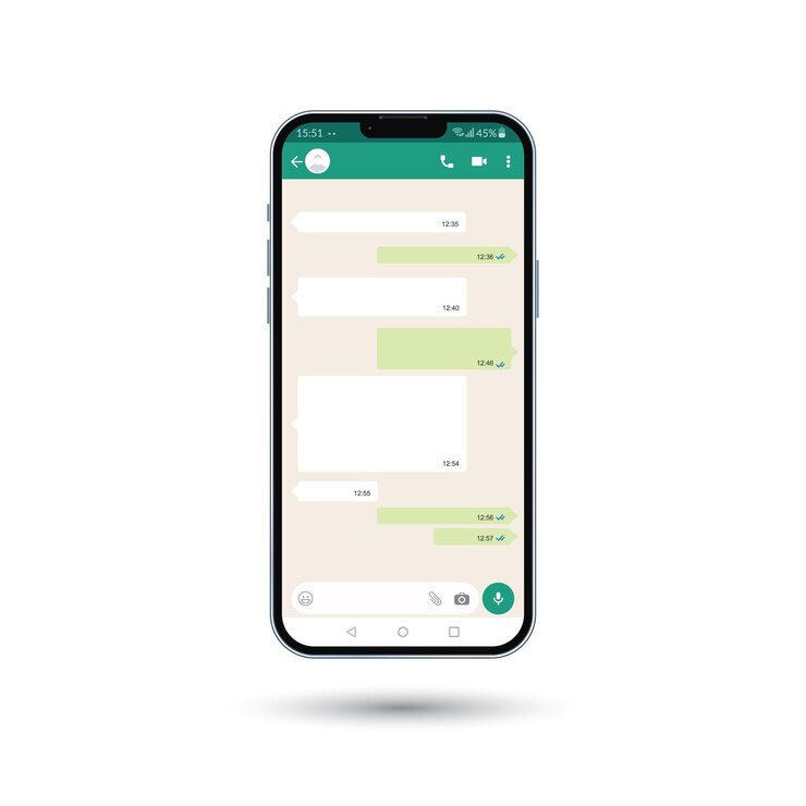 Vetor ilustração do aplicativo de bate-papo do modelo de interface do usuário do messenger
