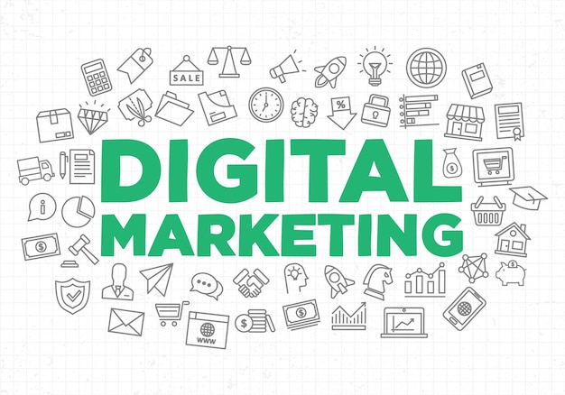 Ilustração do ativo de marketing digital de banner criativo