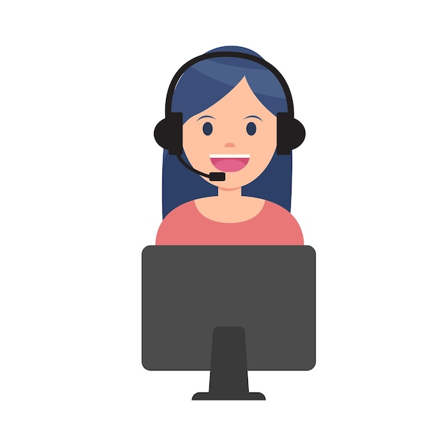 Ilustração do call center