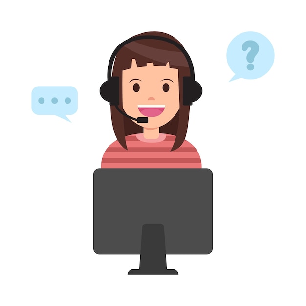 Ilustração do call center