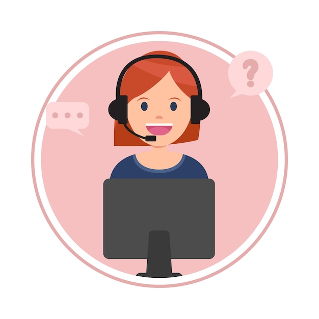 Vetor ilustração do call center