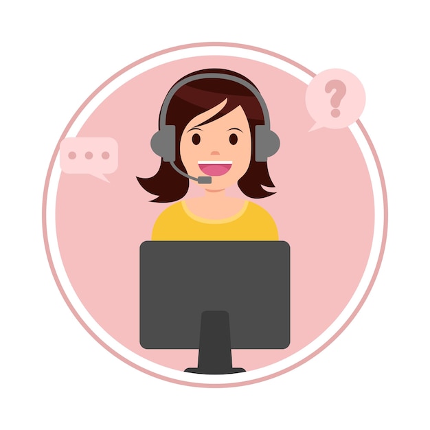 Vetor ilustração do call center