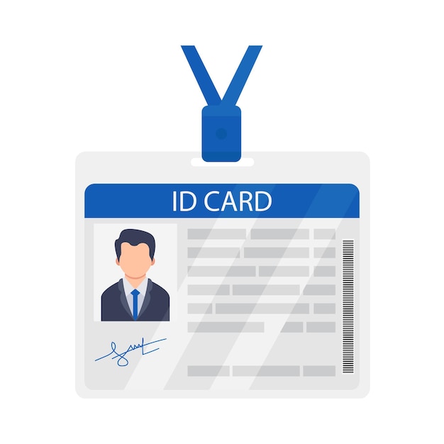 Ilustração do cartão de identificação