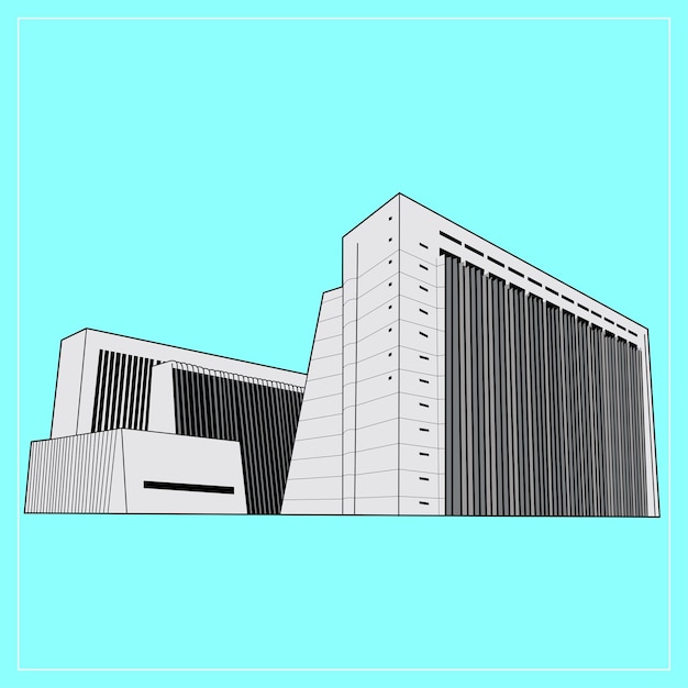 Ilustração do centro administrativo da Alpujarra de Medellín