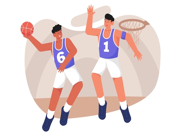 Ilustração do clube de basquete