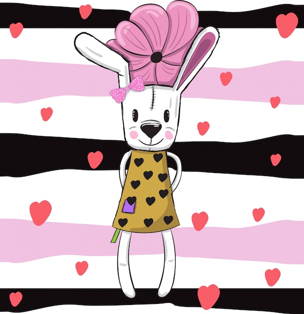 Ilustração do coelho para vestuário