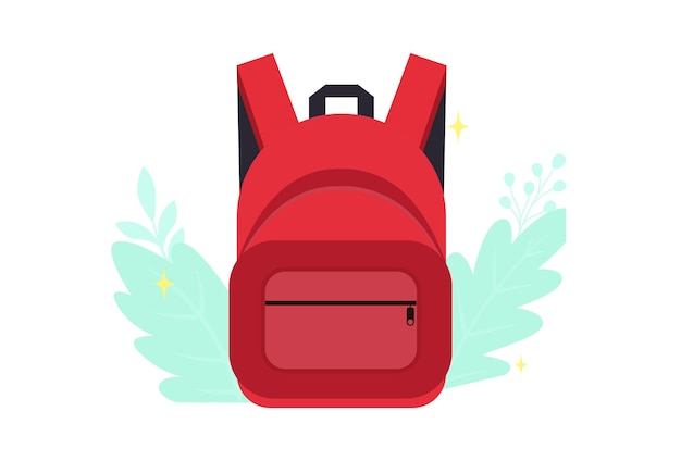Ilustração do conceito da mochila elegante e bonita