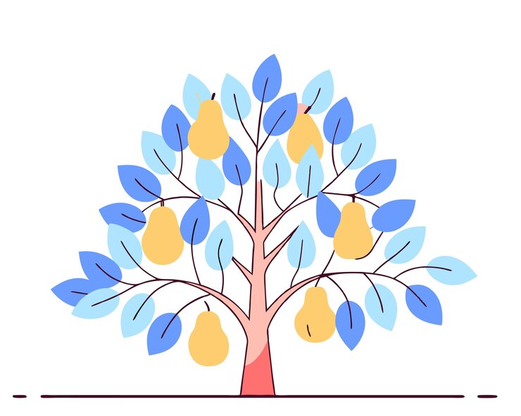 Vetor ilustração do conceito de árvore de abacate