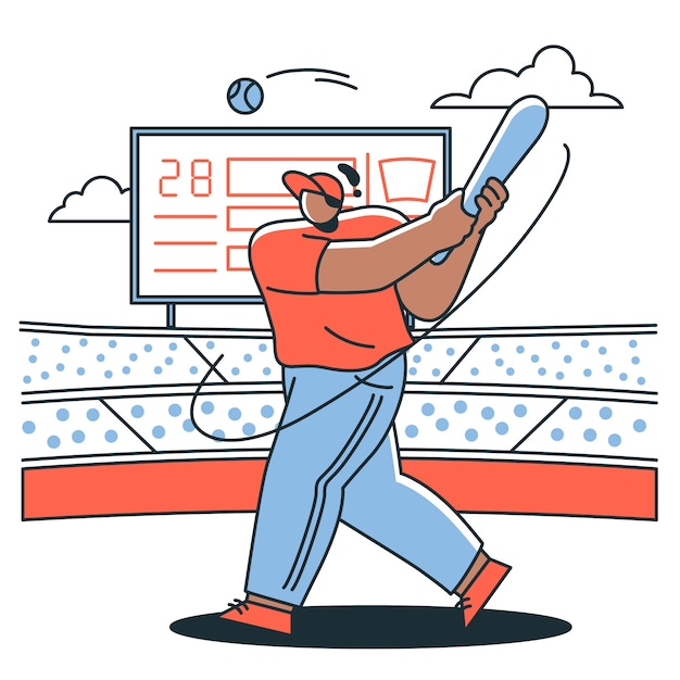 Ilustração do conceito de beisebol