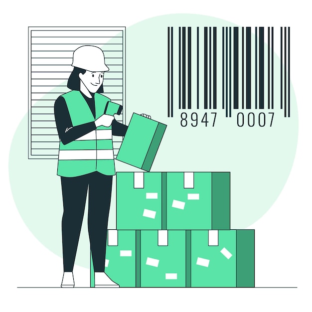 Ilustração do conceito de código de barras