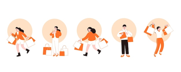 Ilustração do conceito de compras