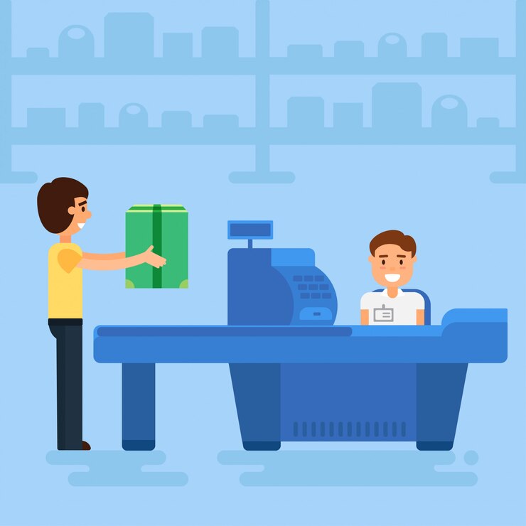 Vetor ilustração do conceito de compras
