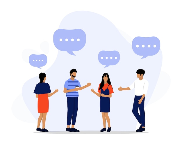 Ilustração do conceito de conversa