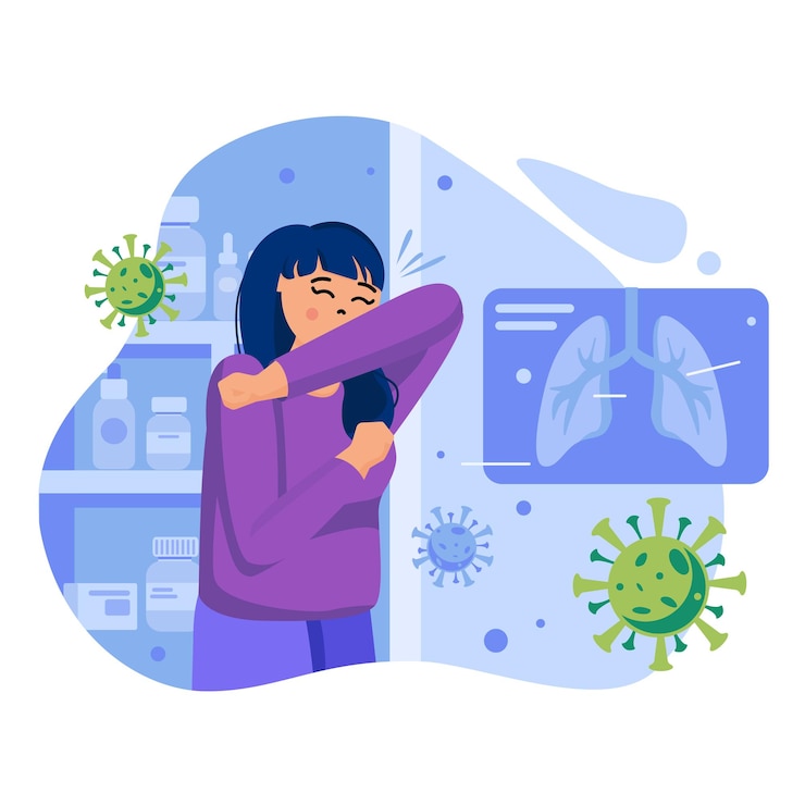 Vetor ilustração do conceito de coronavirus com personagens em design plano