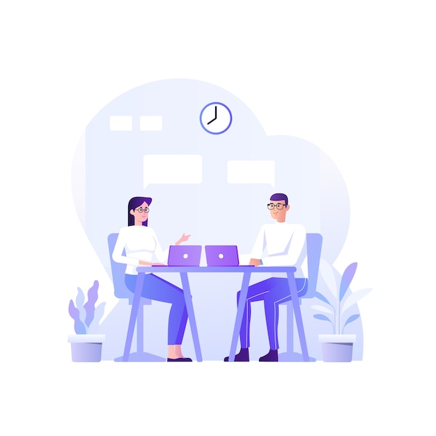 ilustração do conceito de discussão