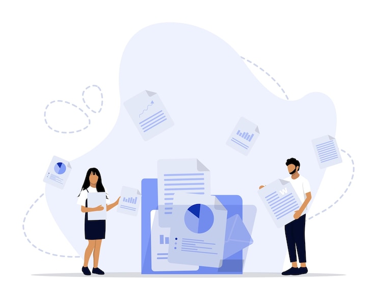 Vetor ilustração do conceito de documentos