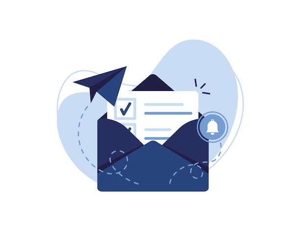 ilustração do conceito de email marketing e mensagem.