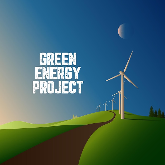 Vetor ilustração do conceito de energia verde