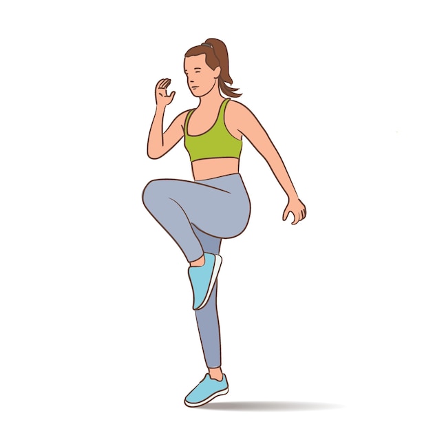 Ilustração do conceito de estilo de vida saudável