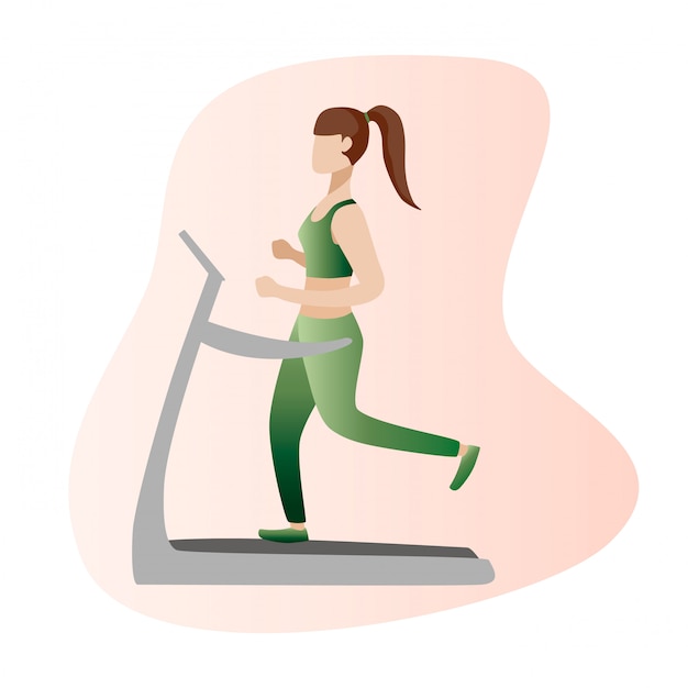 Ilustração do conceito de fitness da mulher