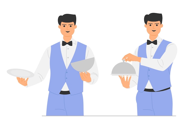 Vetor ilustração do conceito de garçons