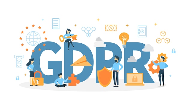 Ilustração do conceito de gdpr.