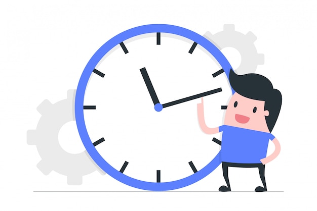 Ilustração do conceito de gerenciamento de tempo.