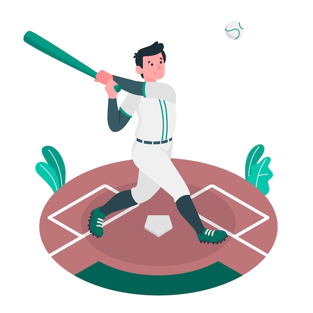 Ilustração do conceito de home run