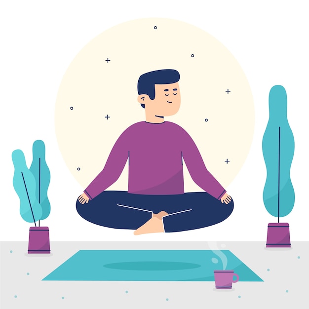 Ilustração do conceito de meditação