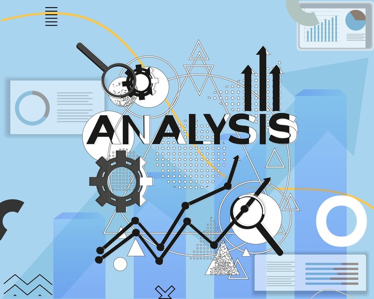 Vetor ilustração do conceito de negócio vector de análise de planeamento de negócios relatório de pesquisa de mercado