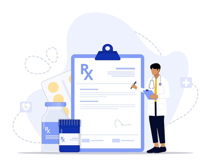 Vetor ilustração do conceito de receita médica