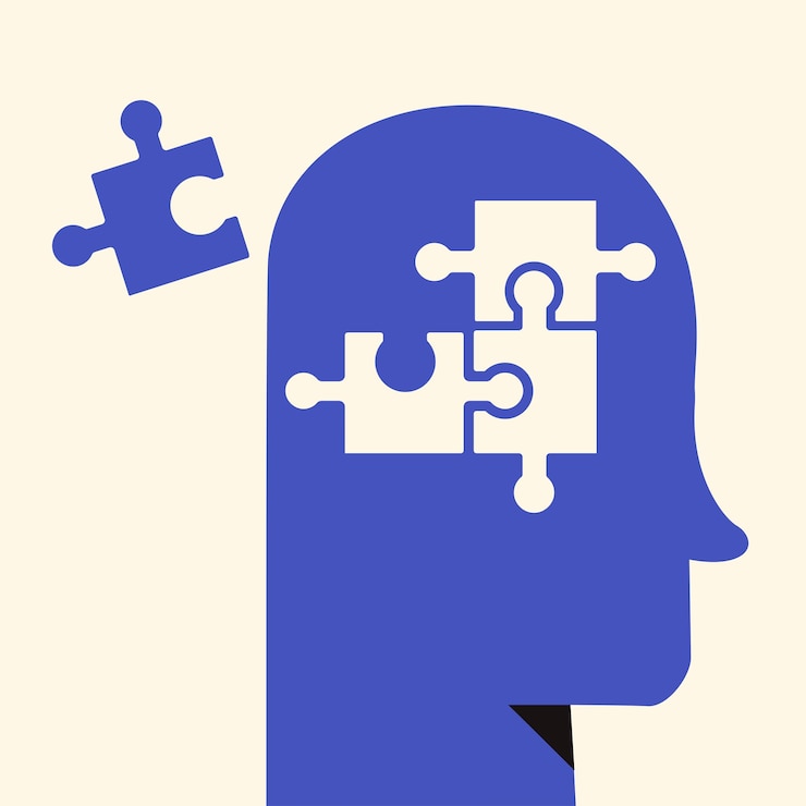 Vetor ilustração do conceito de saúde mental estilo de cor plana