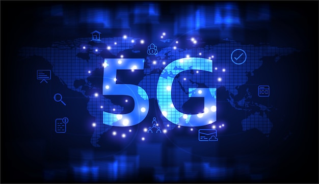 Vetor ilustração do conceito de tecnologia 5g