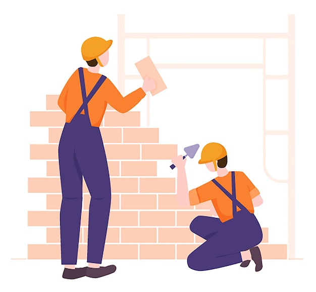 Ilustração do conceito de trabalhador da construção