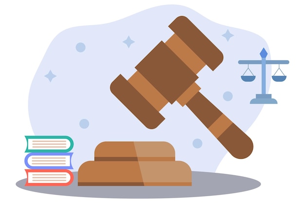 Ilustração do conceito de vetor de Judge Hammer