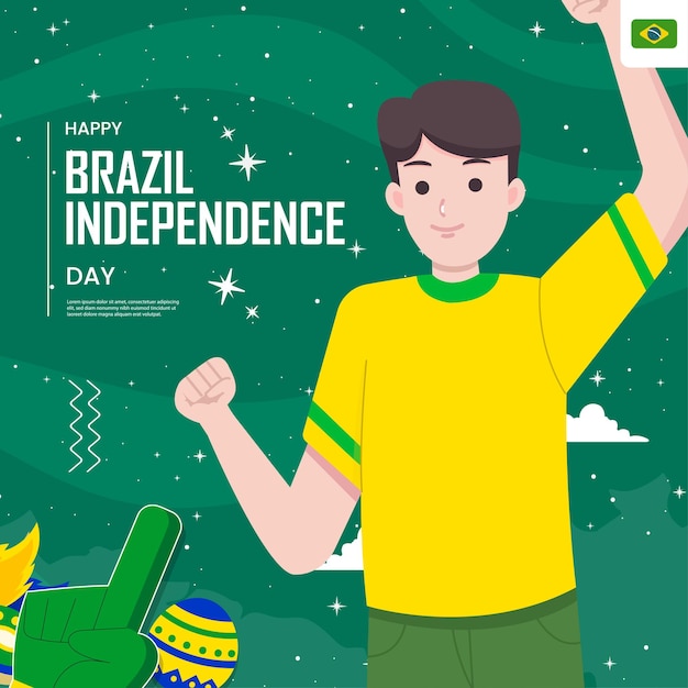 Ilustração do conceito do dia da independência do brasil