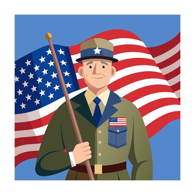 Ilustração do conceito do Dia dos Veteranos